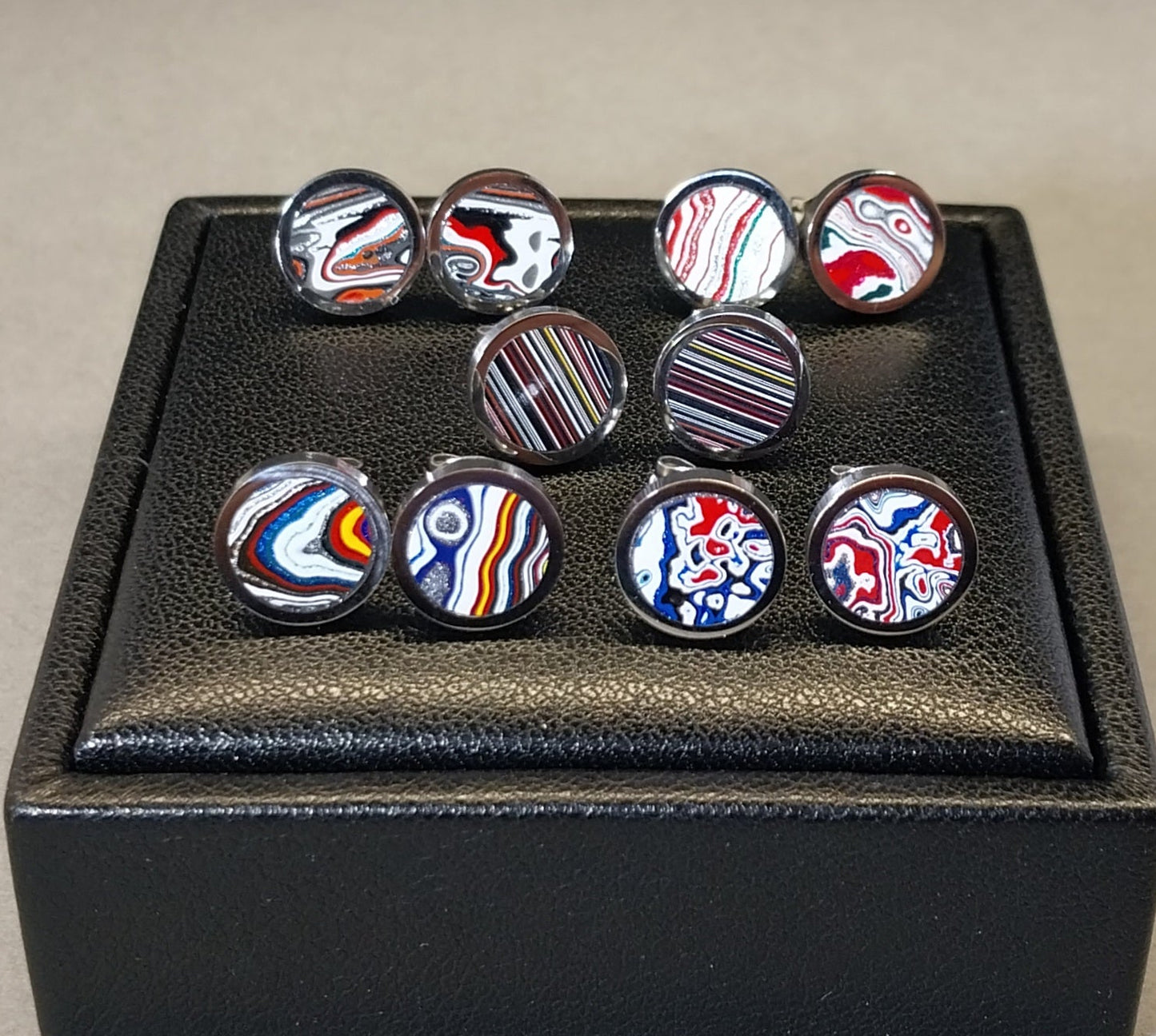 Fordite Earrings in Stainless Steel, Pick Your Set, ET124