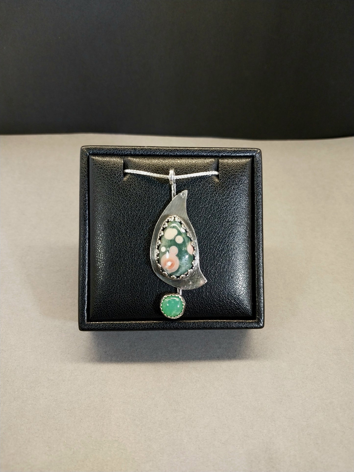 Ocean Jasper Earrings, Solid Silver .925, Orbicular Jasper Jewelry, Madagascar Ocan Jasper, Natural Stone