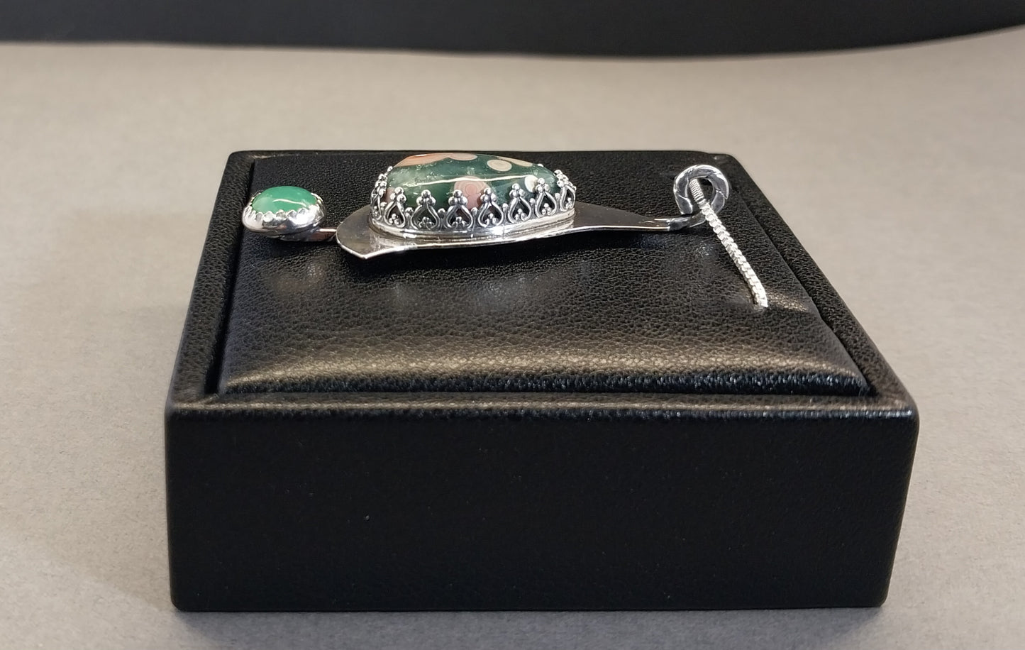 Ocean Jasper Earrings, Solid Silver .925, Orbicular Jasper Jewelry, Madagascar Ocan Jasper, Natural Stone