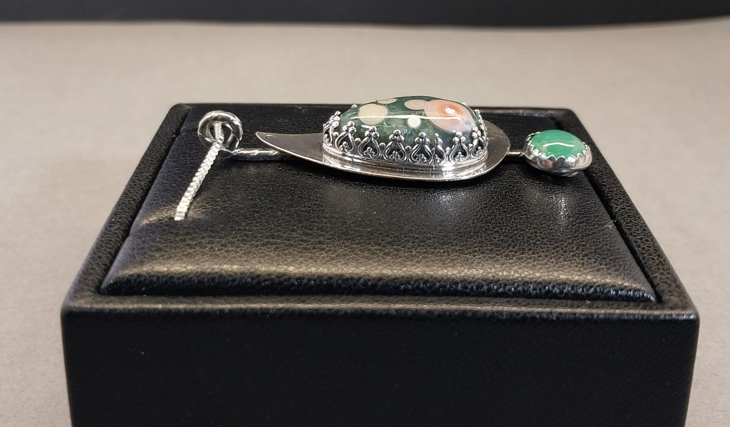 Ocean Jasper Earrings, Solid Silver .925, Orbicular Jasper Jewelry, Madagascar Ocan Jasper, Natural Stone