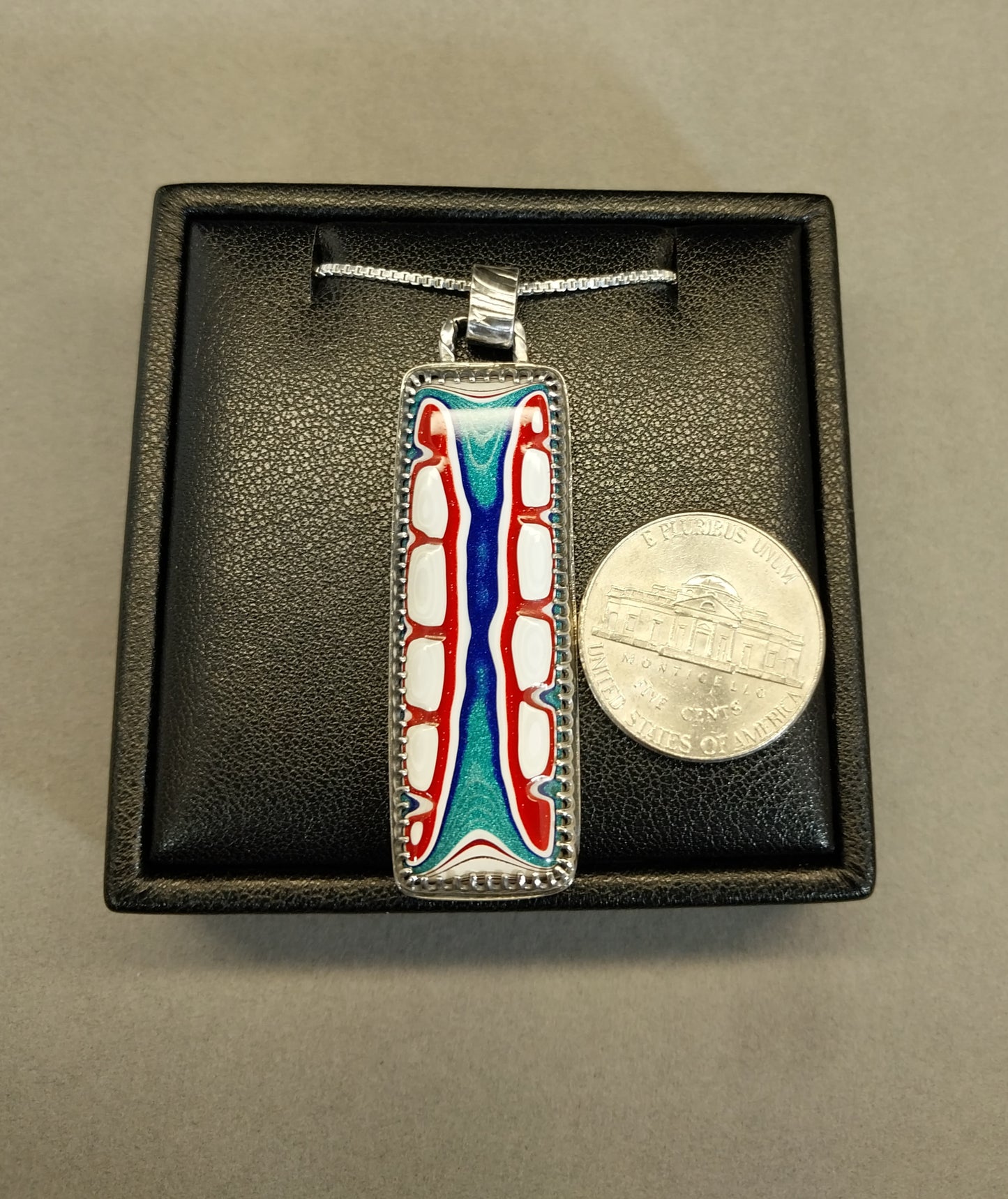 Fordite Necklace, Sterling Silver, Incredible Piece