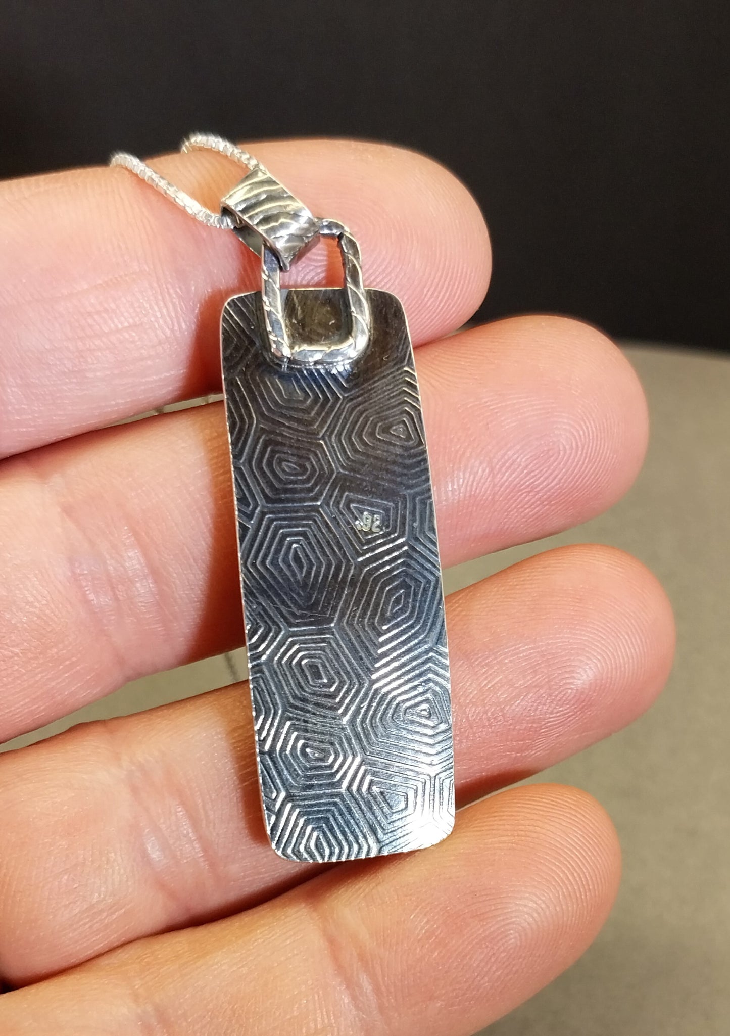 Fordite Necklace, Sterling Silver, Incredible Piece