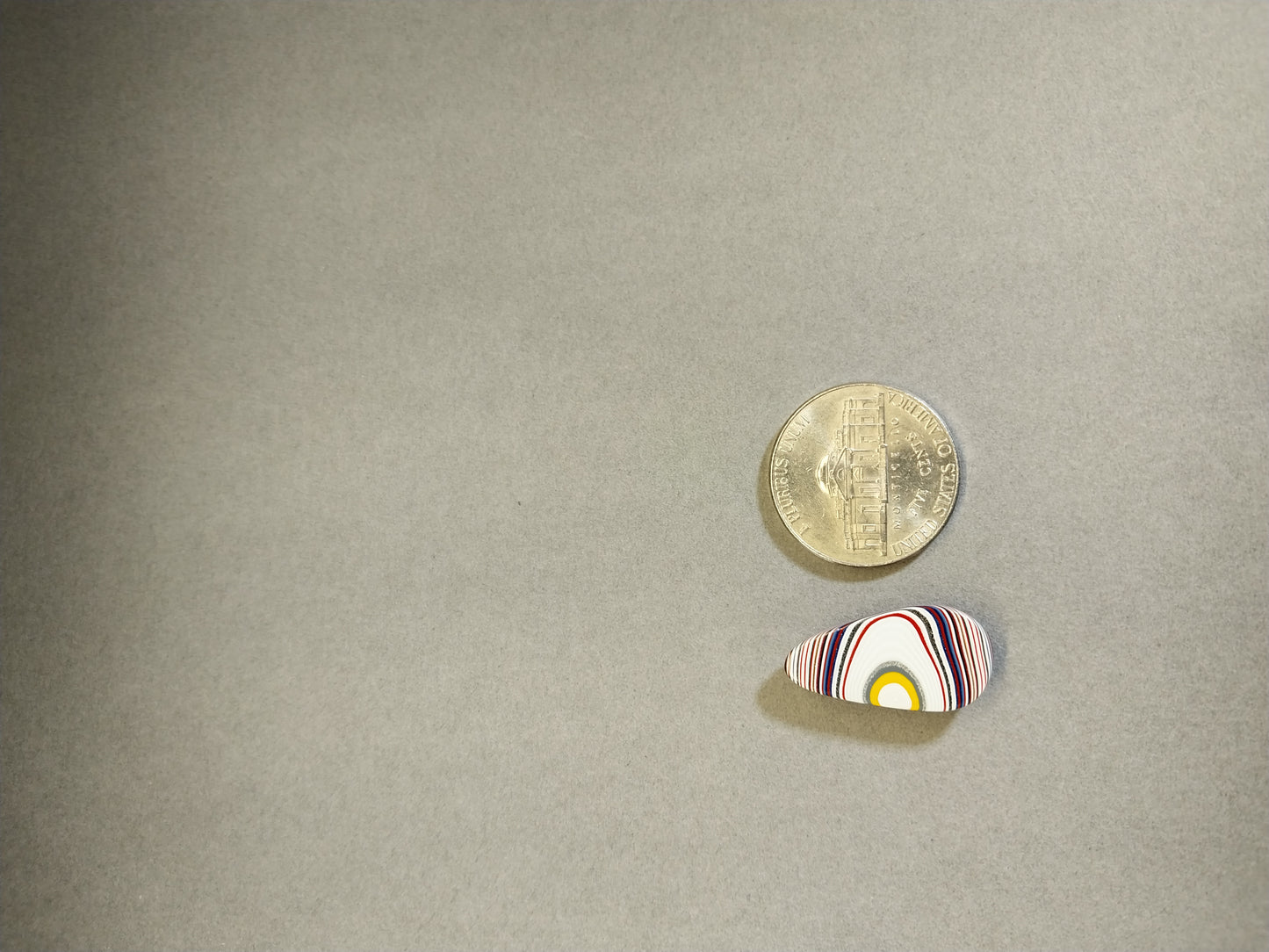 Fordite Cabochon Elongated Teardrop Ohio Motor Agate EB77