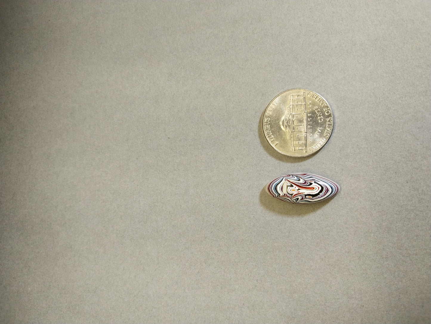 Fordite Cabochon, Marquis Cabochon, Fordite, Ohio Motor Agate EB111