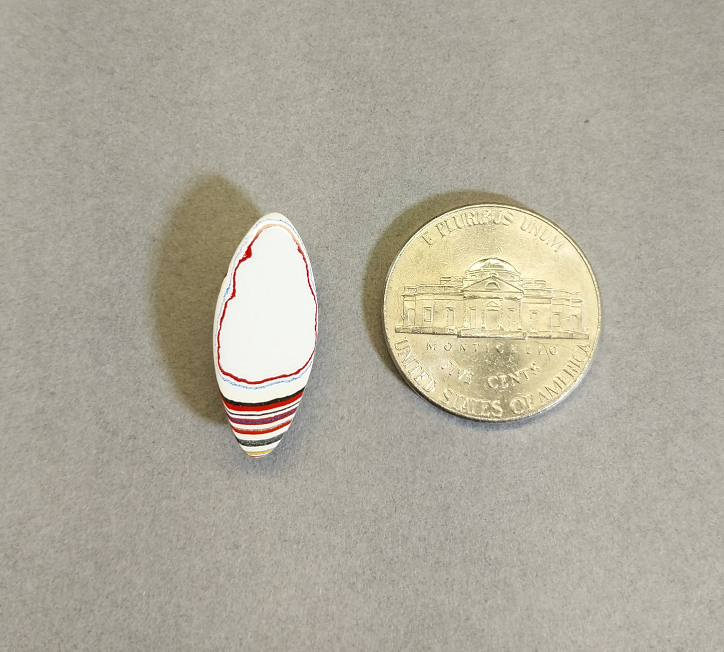 Fordite Cabochon, Marquis Cabochon, Fordite, Ohio Motor Agate EB111