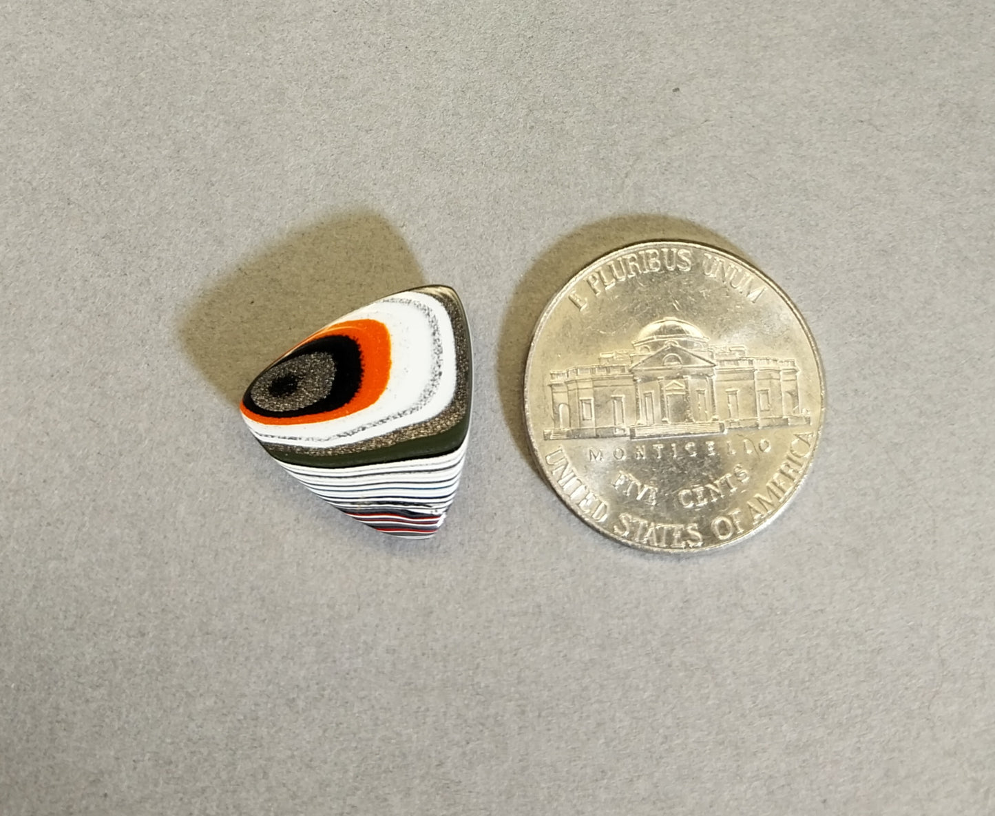 Ohio Fordite Cabochon, For Jewelry Making, Triangle Shape, EB48