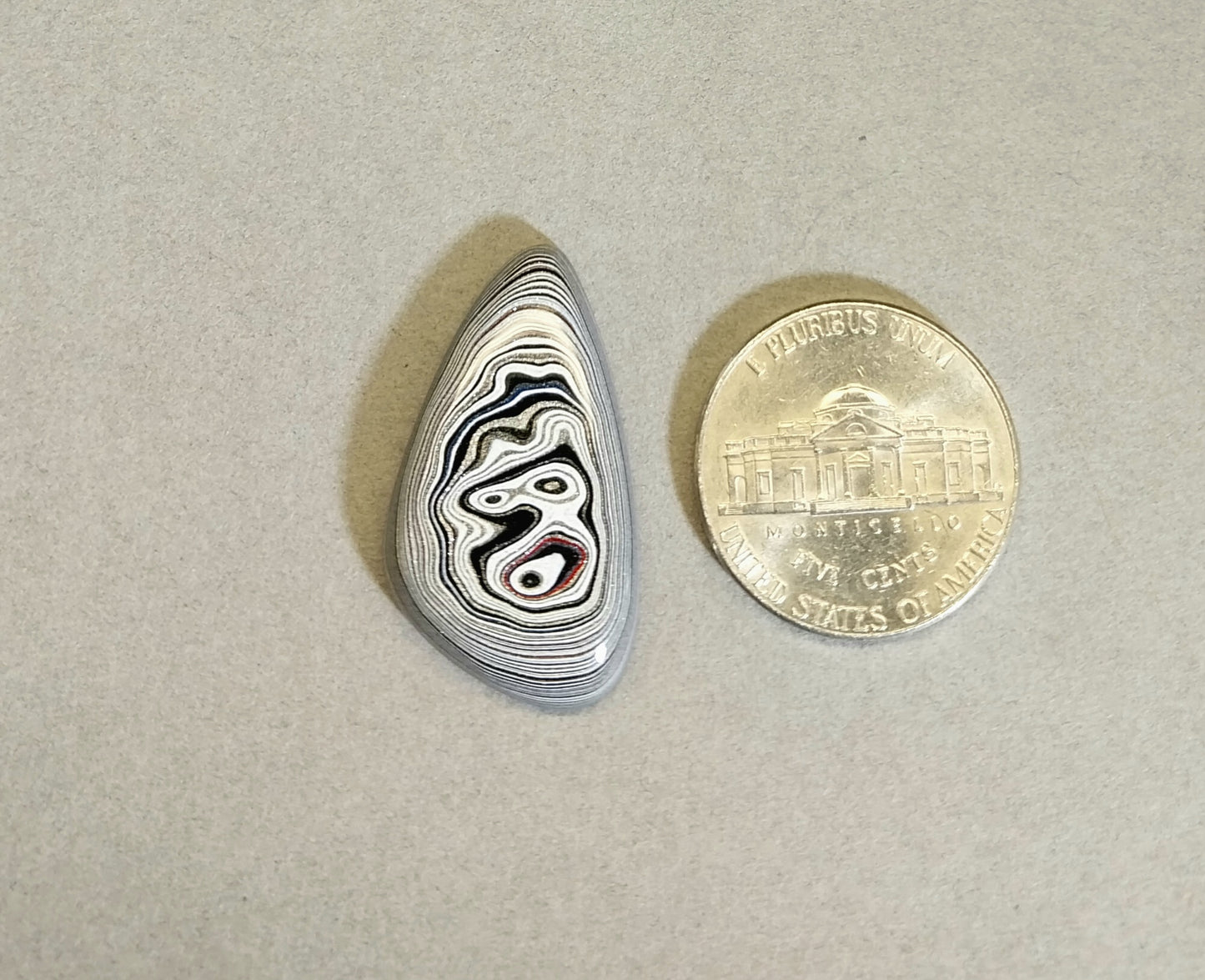 Fordite Cabochon Domed Shield Shape, EB108