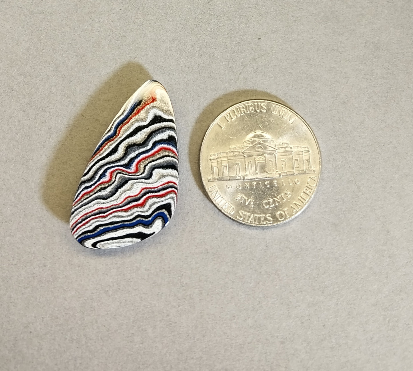 Fordite Cabochon Domed Shield Shape, EB108