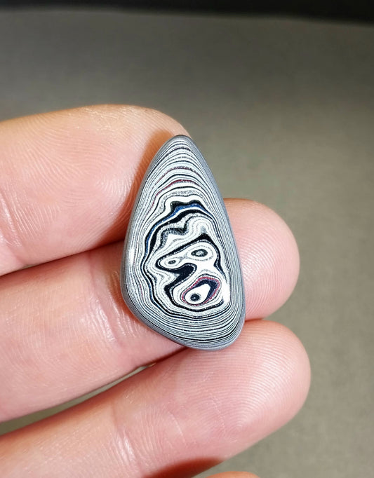 Fordite Cabochon Domed Shield Shape, EB108