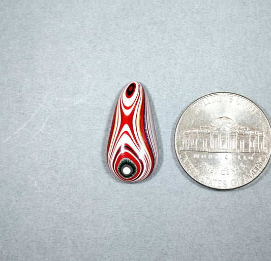 Fordite Cabochon Elongated Teardrop Ohio Motor Agate EB77