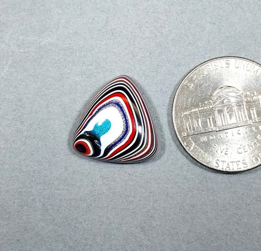 Ohio Fordite Cabochon, For Jewelry Making, Triangle Shape, EB48