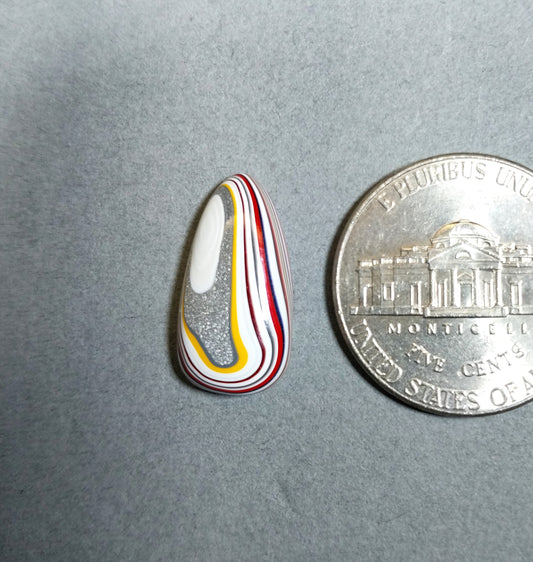 Fordite Cabochon, Fordite, Freight-Liner Fordite, EB19