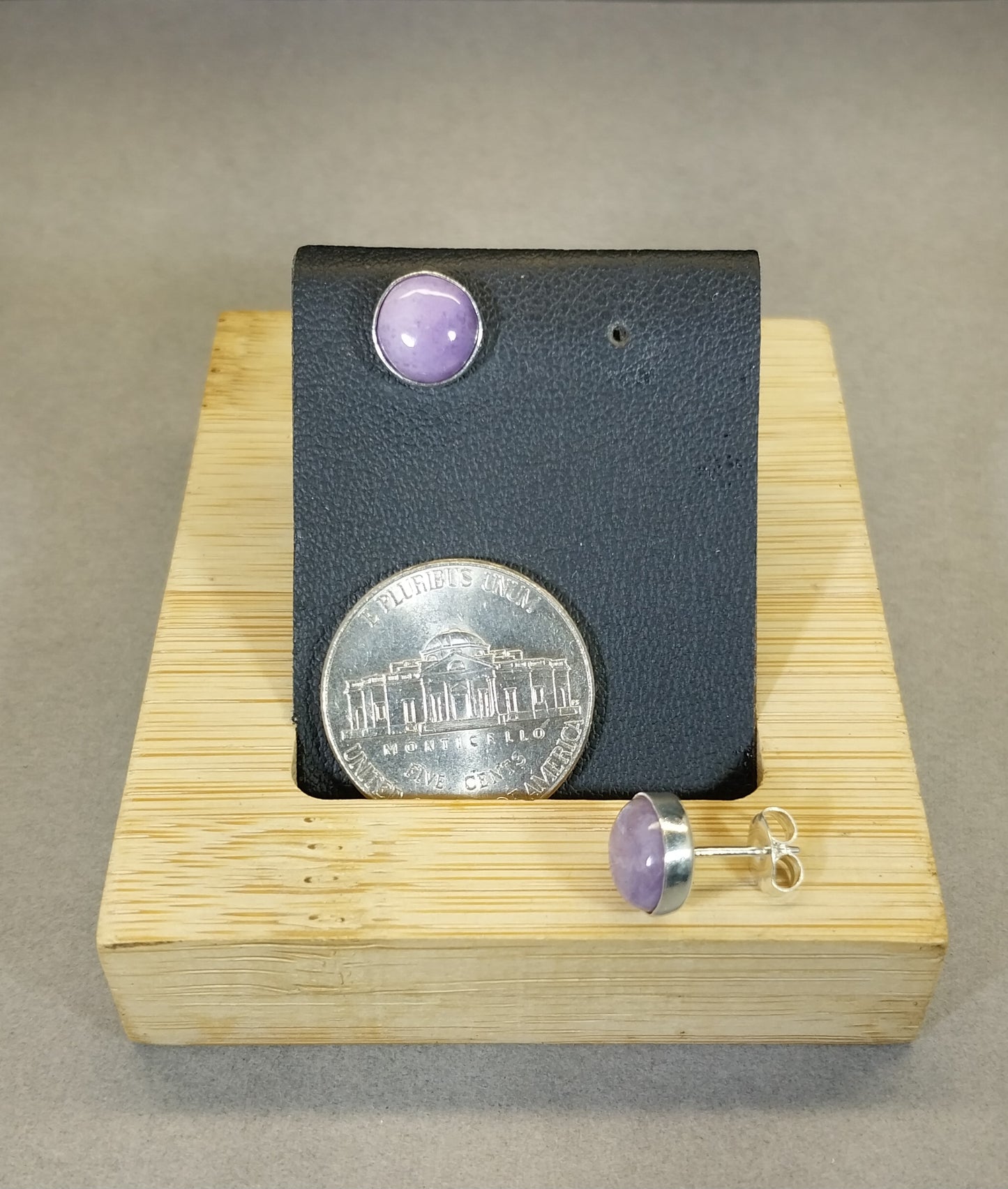 Lavender Arizona Burro Creek Agate Sterling Silver Earrings, Wisconsin Handmade