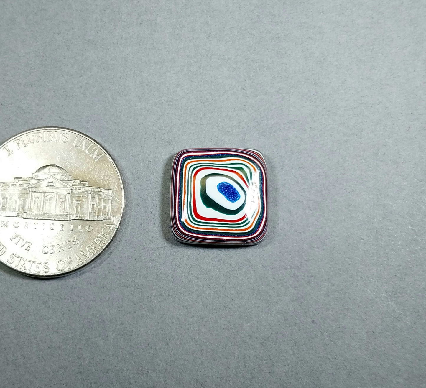 Fordite Cabochon Square Cut Freightliner Fordite