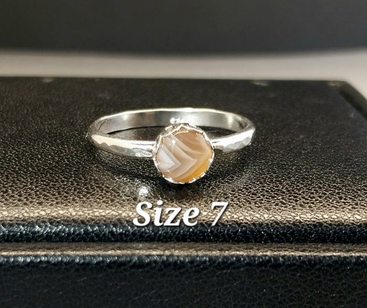 Dainty Lake Superior Agate Rings, Choose Your Size!