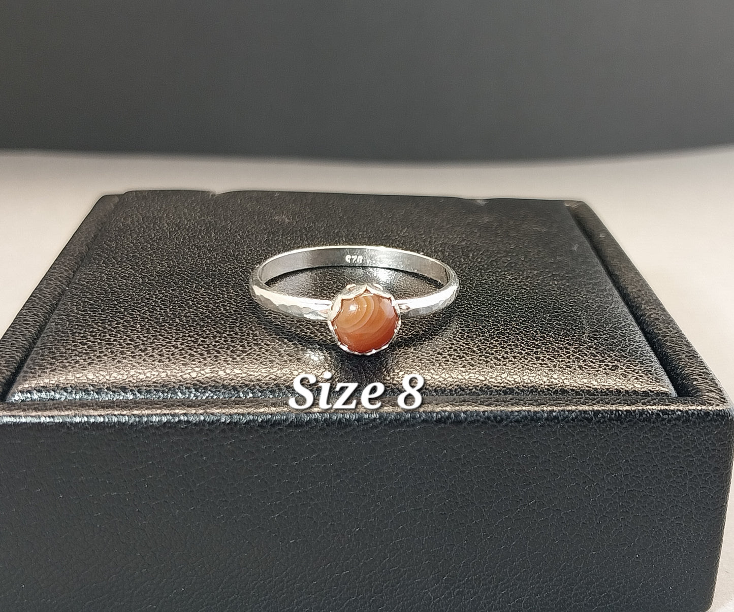 LSA Rings, Three Different Sizes, Lake Superior Agate Rings