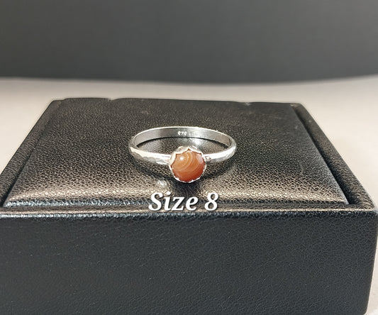 LSA Rings, Three Different Sizes, Lake Superior Agate Rings
