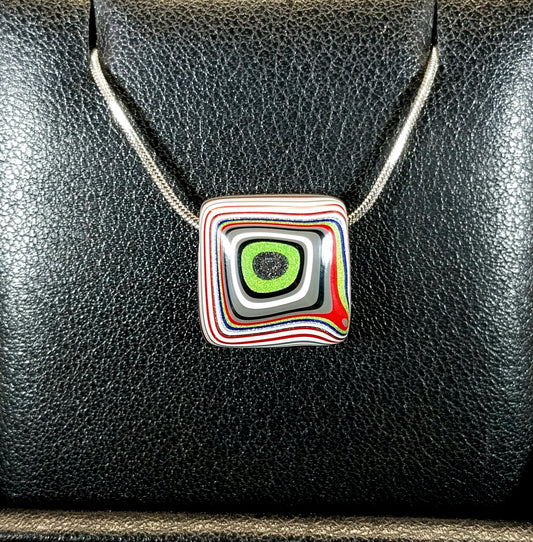 Cube Fordite Bead Necklace