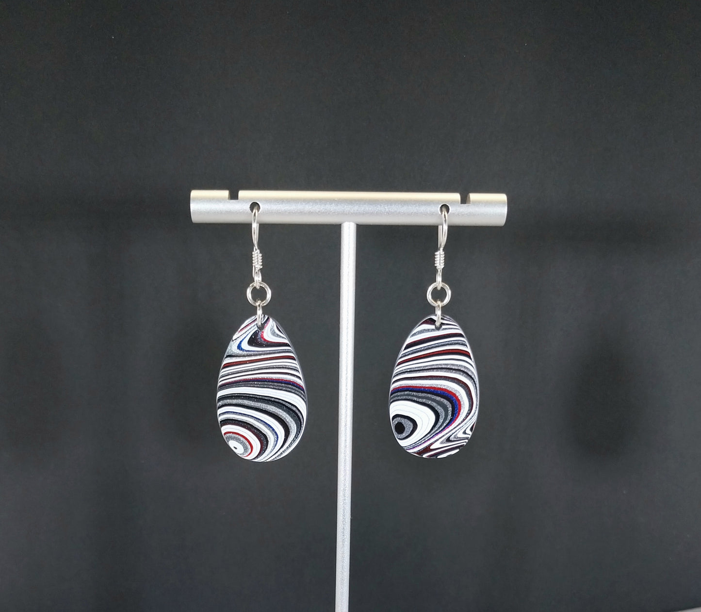 Fordite Earrings Oversize Set Sterling Ear Wires