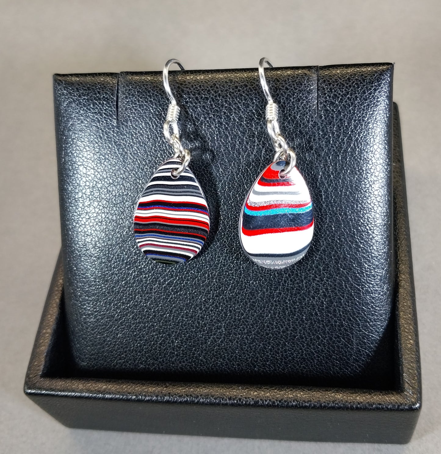 Fordite Earrings with Sterling Silver Ear Wires