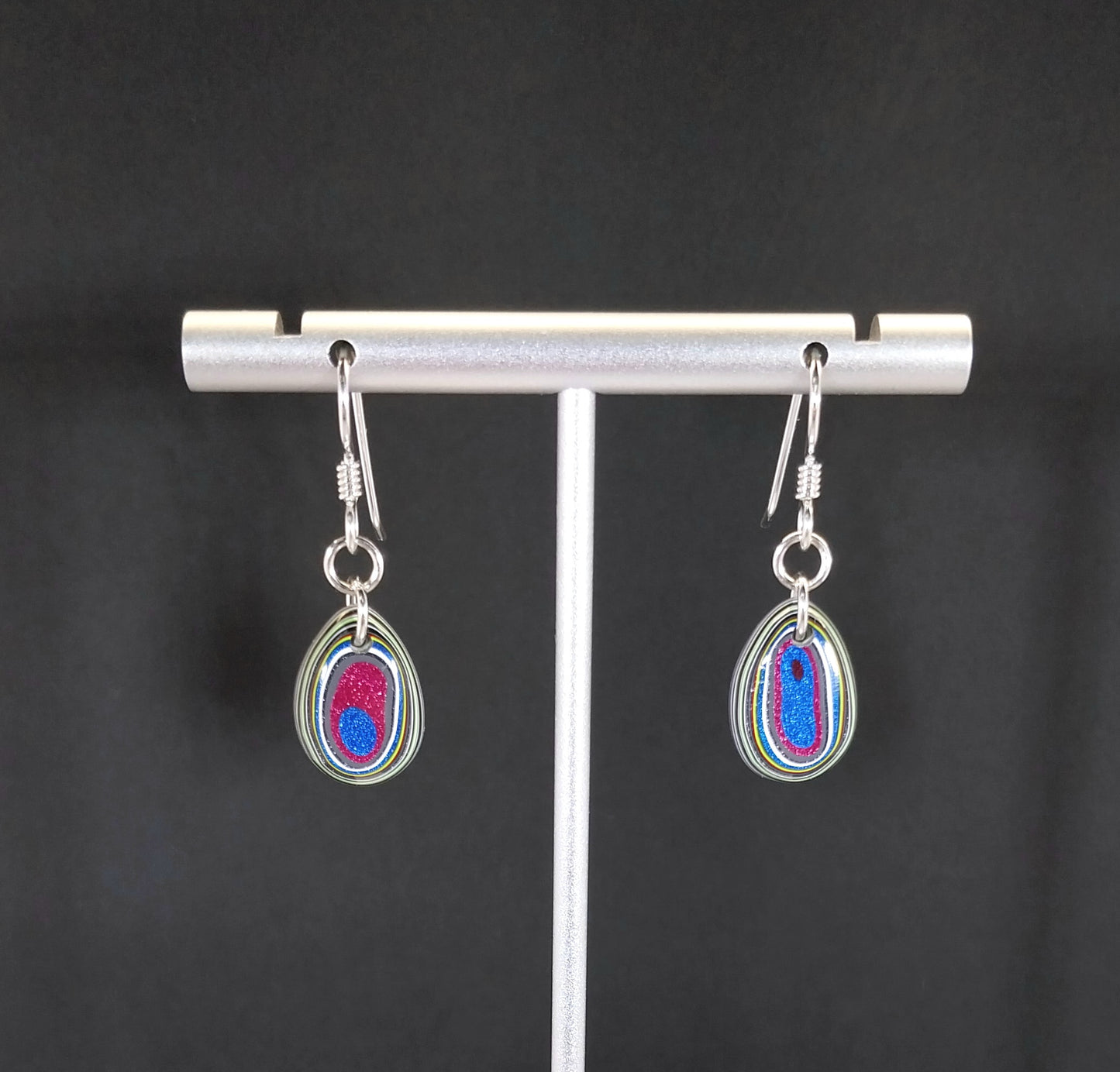 Fordite Earrings Made with Ohio Motor Agate