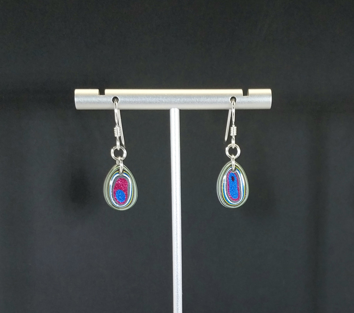 Fordite Earrings Made with Ohio Motor Agate