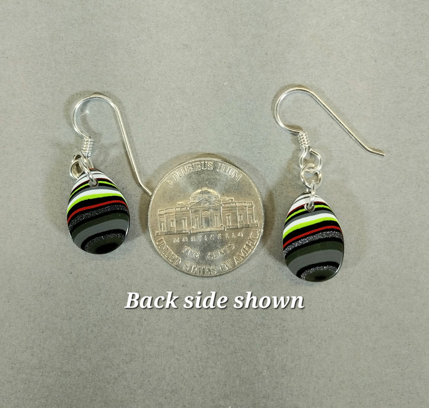 Fordite Earrings Made with Ohio Motor Agate