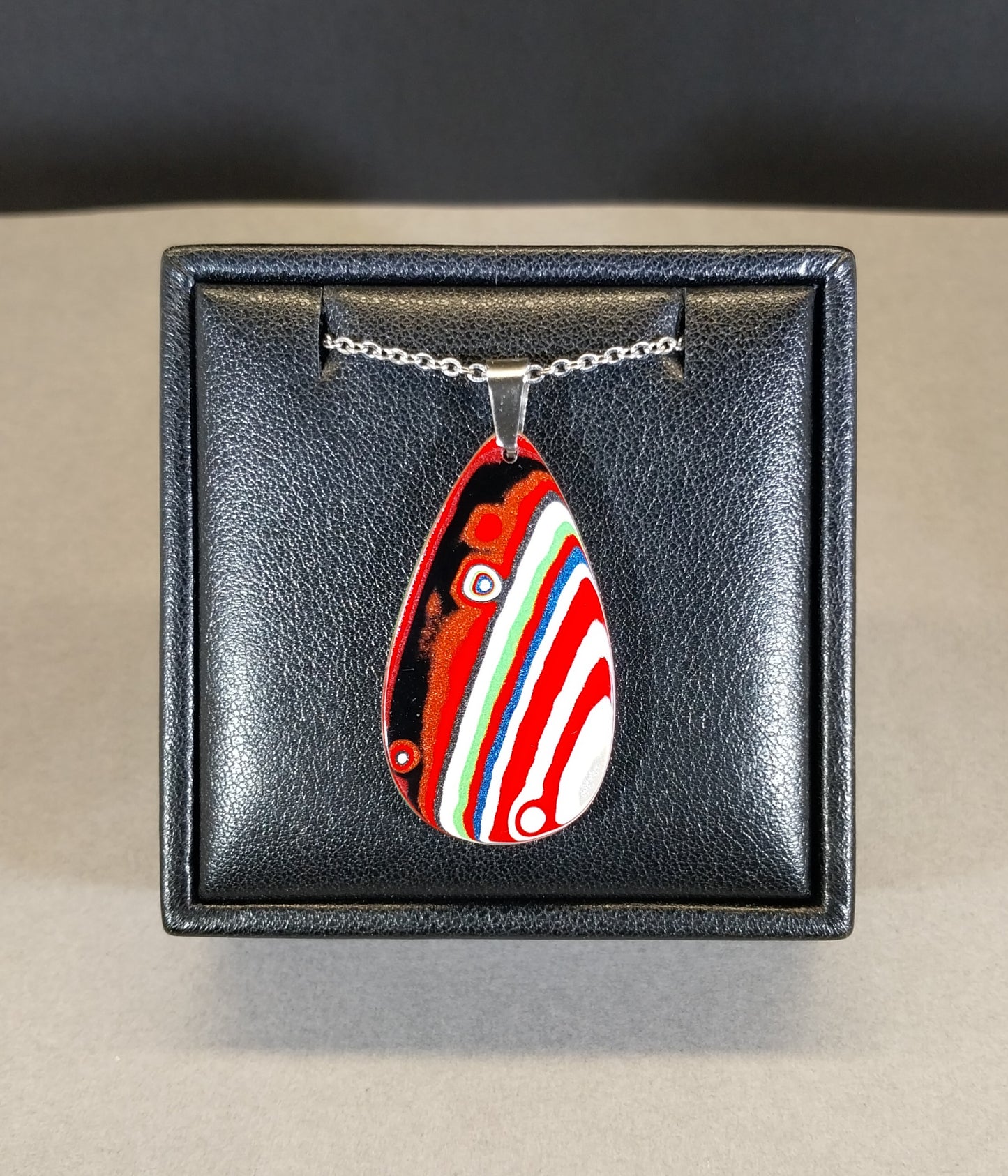 Handcrafted Fordite Necklace, Vintage Inspired Jewelry