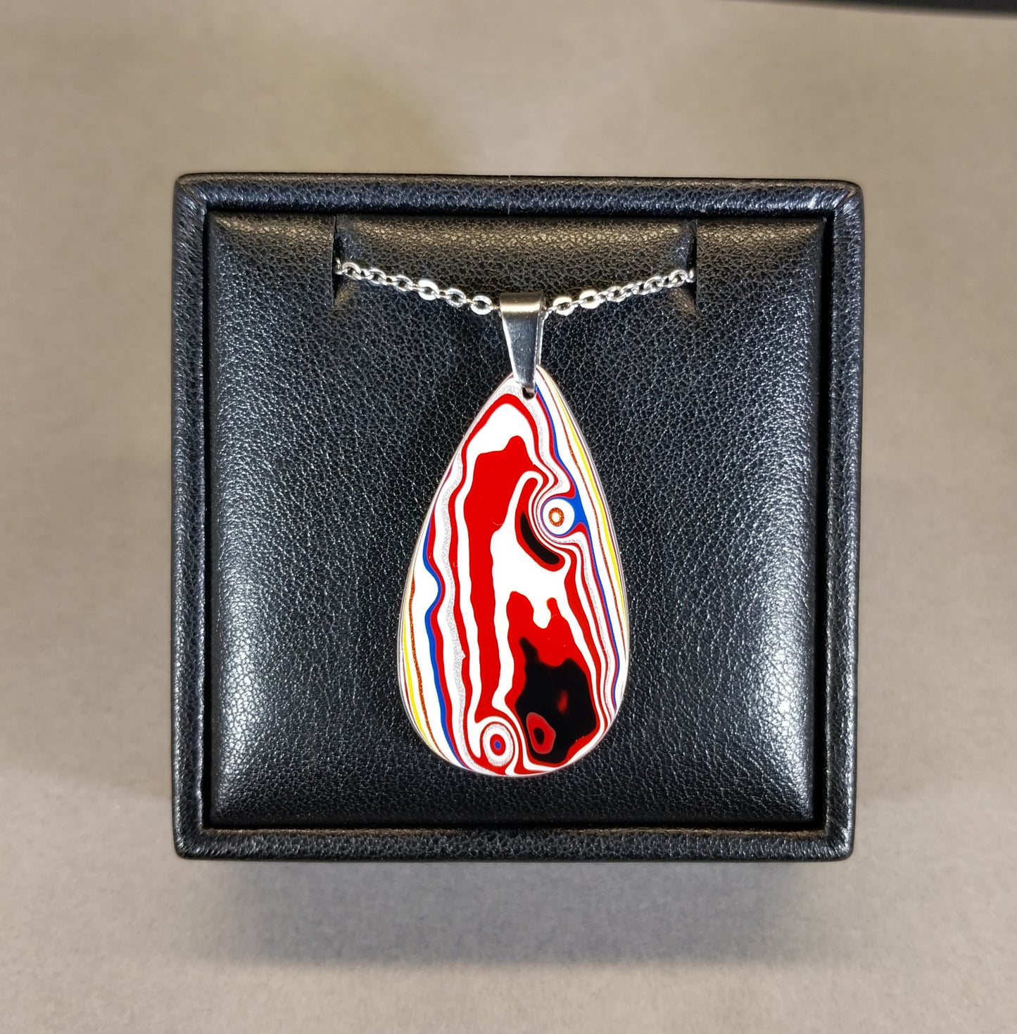 Handcrafted Fordite Necklace, Vintage Inspired Jewelry