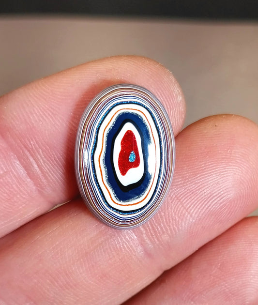 Fordite Cabochon, Colorful Oval