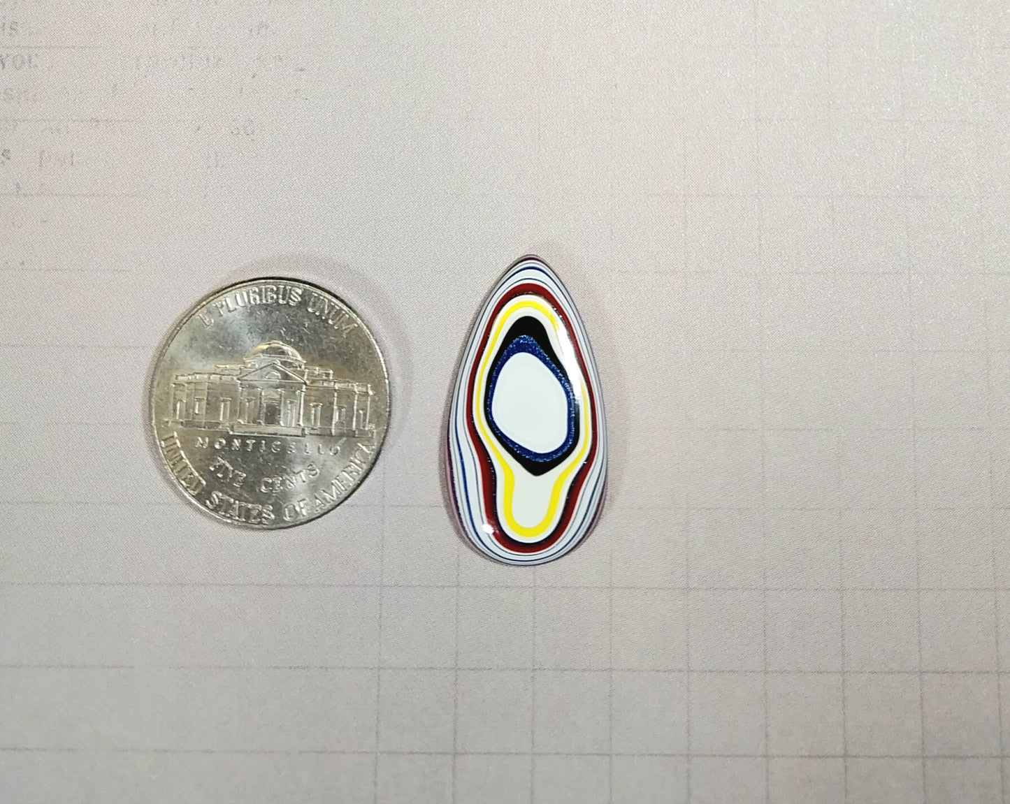 Fordite Cabochon, Freightliner Fordite, Ohio Motor Agate EB121