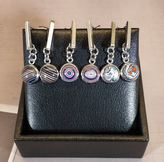 Fordite Earring, Stud to Drop, Fordite Dangle Earrings