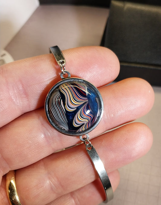 Fordite Bracelet, Nice Colors, EB66