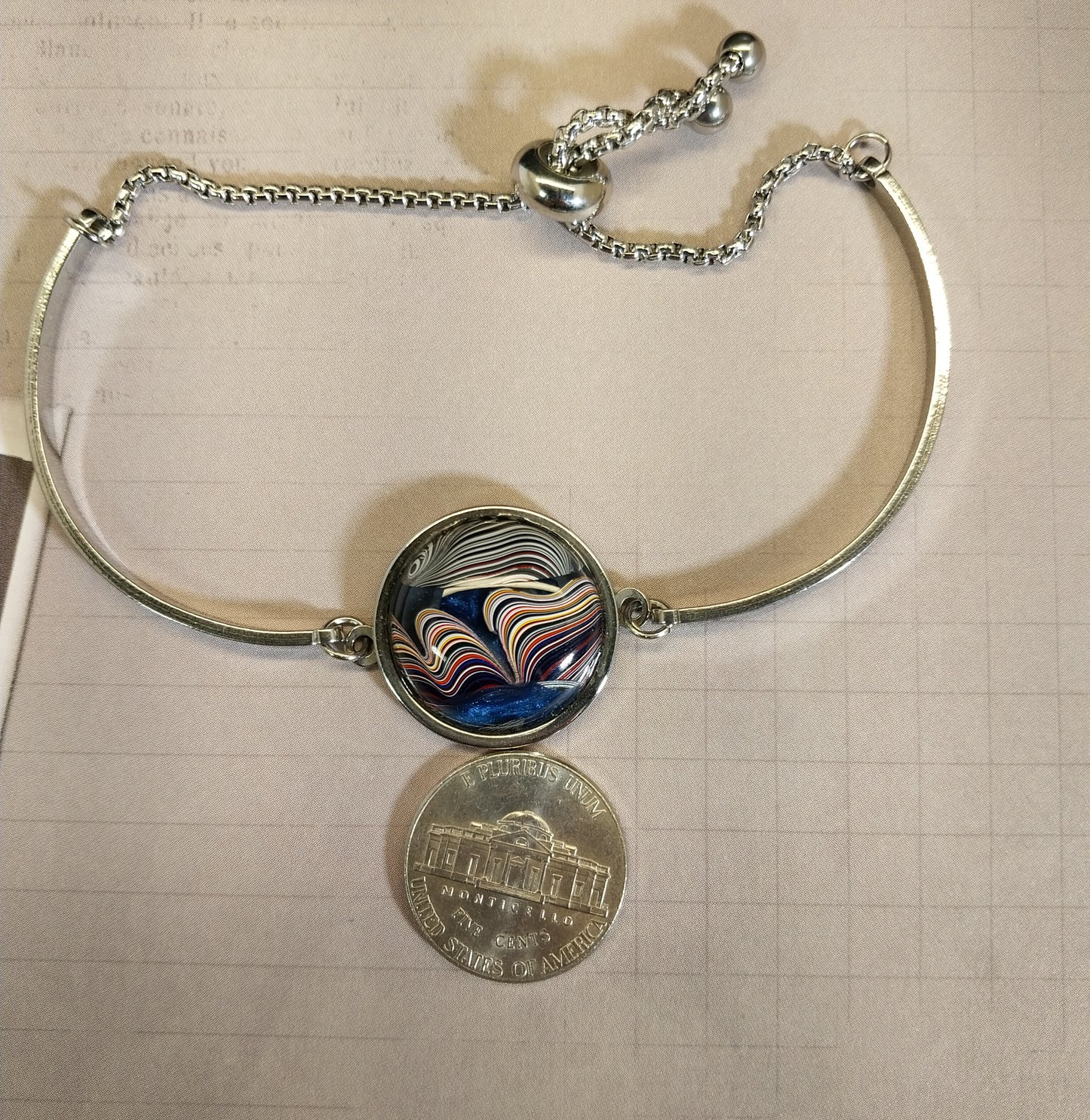 Fordite Bracelet, Nice Colors, EB66