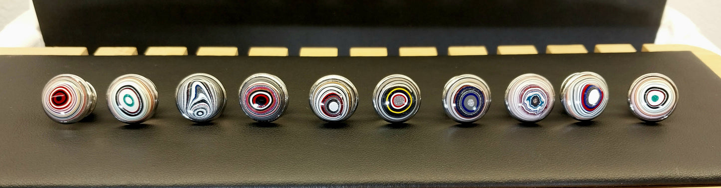 Fordite Lapel Pin, Tie Tack, or Hat Pins