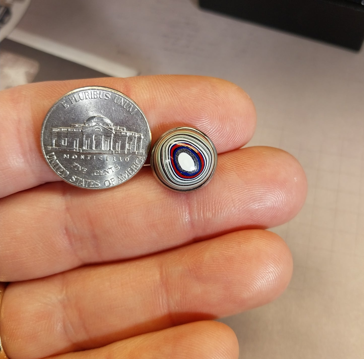 Fordite Lapel Pin, Tie Tack, or Hat Pins