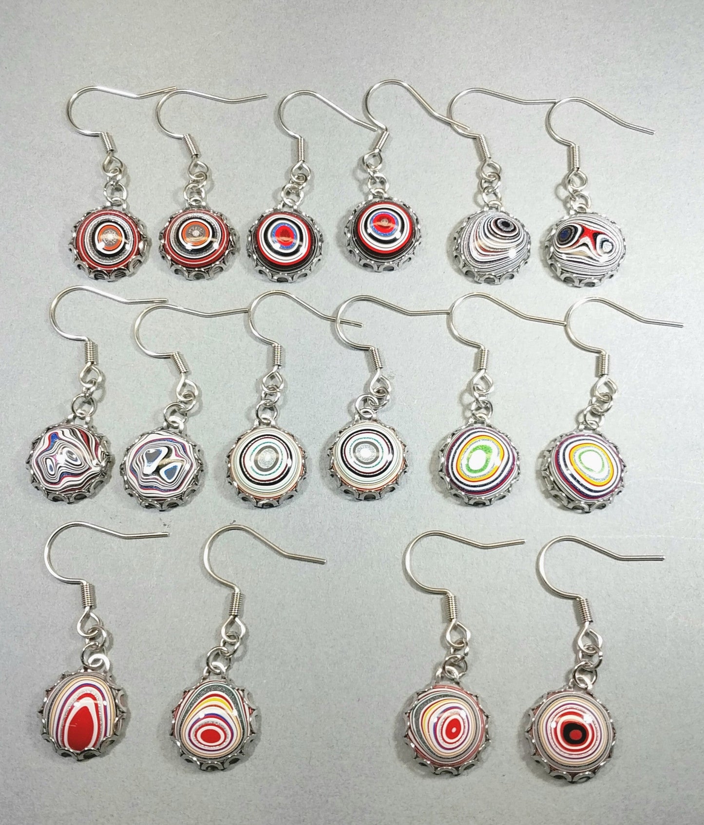 Fordite Earrings, Pick Your Set, Stainless and Surgical Steel, ET324
