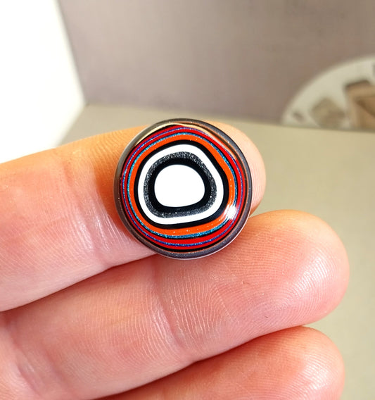 Fordite Cabochon, Domed Round, EB63