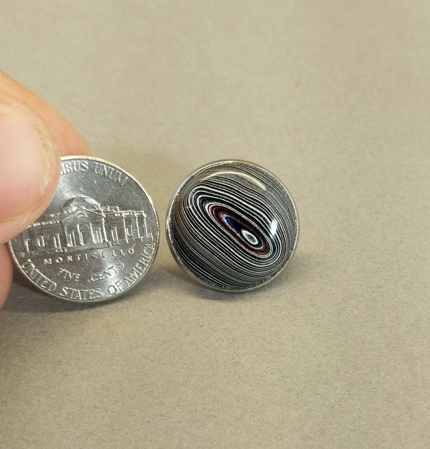 Fordite Tie Tack, Lapel Pin or Hat Pin, EB22