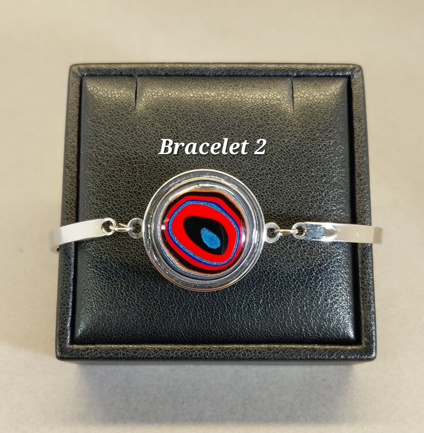 Fordite Bracelets in Stainless Steel, Easy to Put On