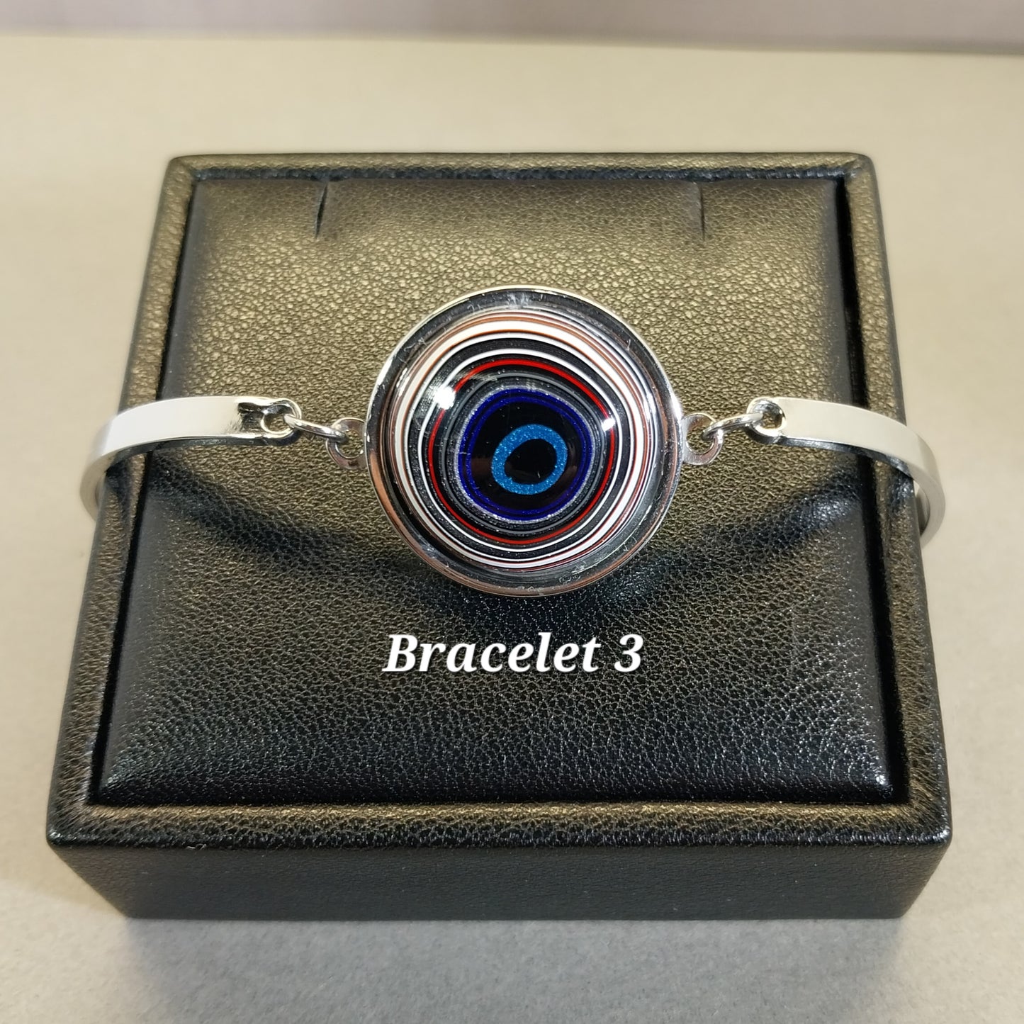 Fordite Bracelets in Stainless Steel, Easy to Put On