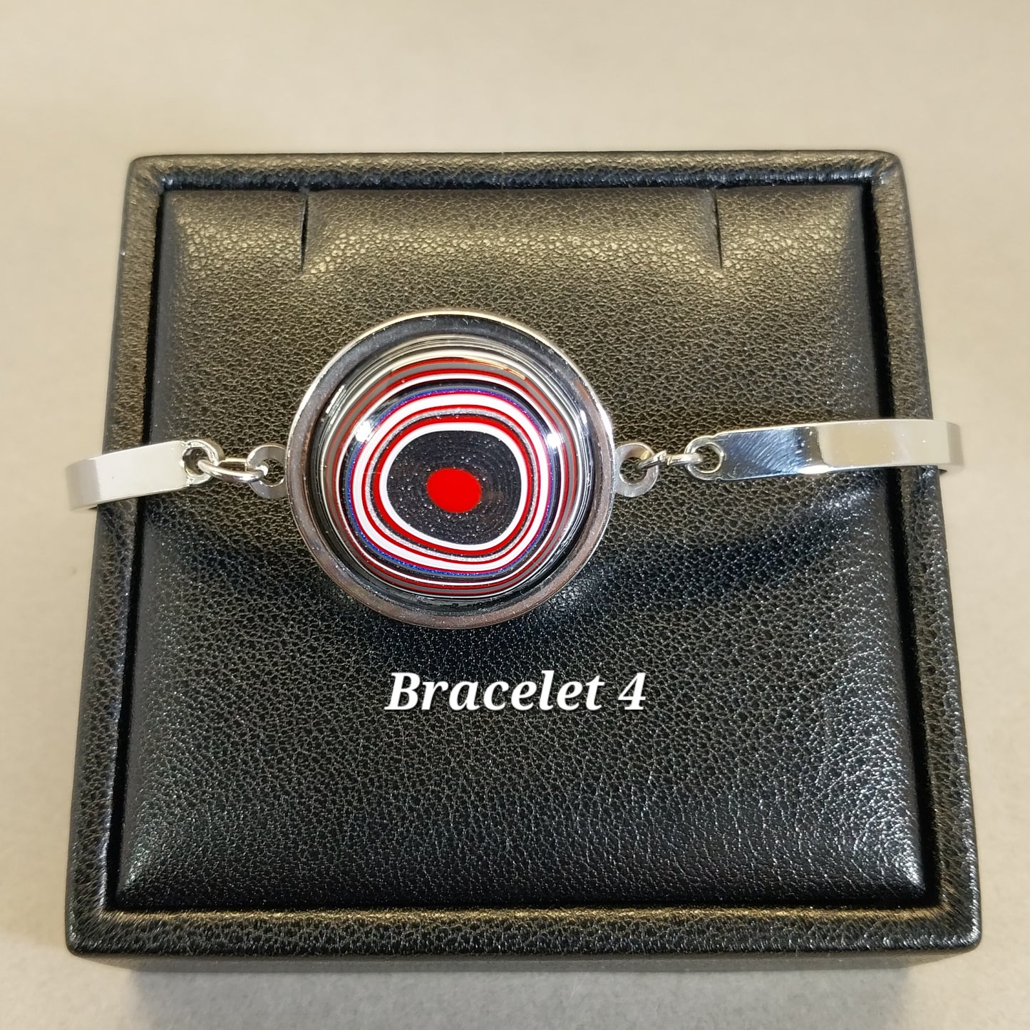 Fordite Bracelets in Stainless Steel, Easy to Put On
