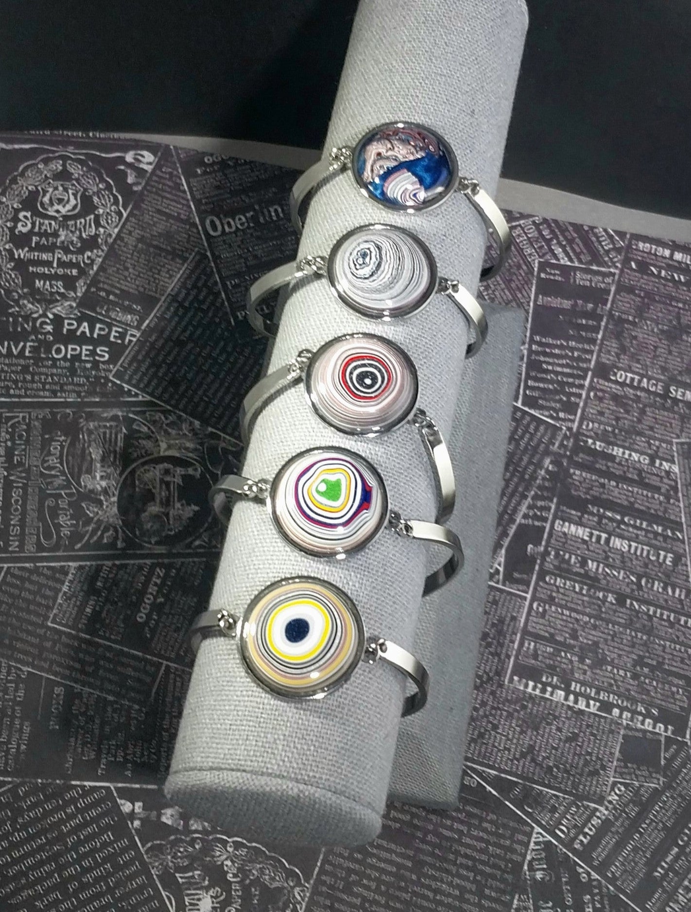 Fordite Bracelet, Pick Your Bracelet, Stainless Steel Setting