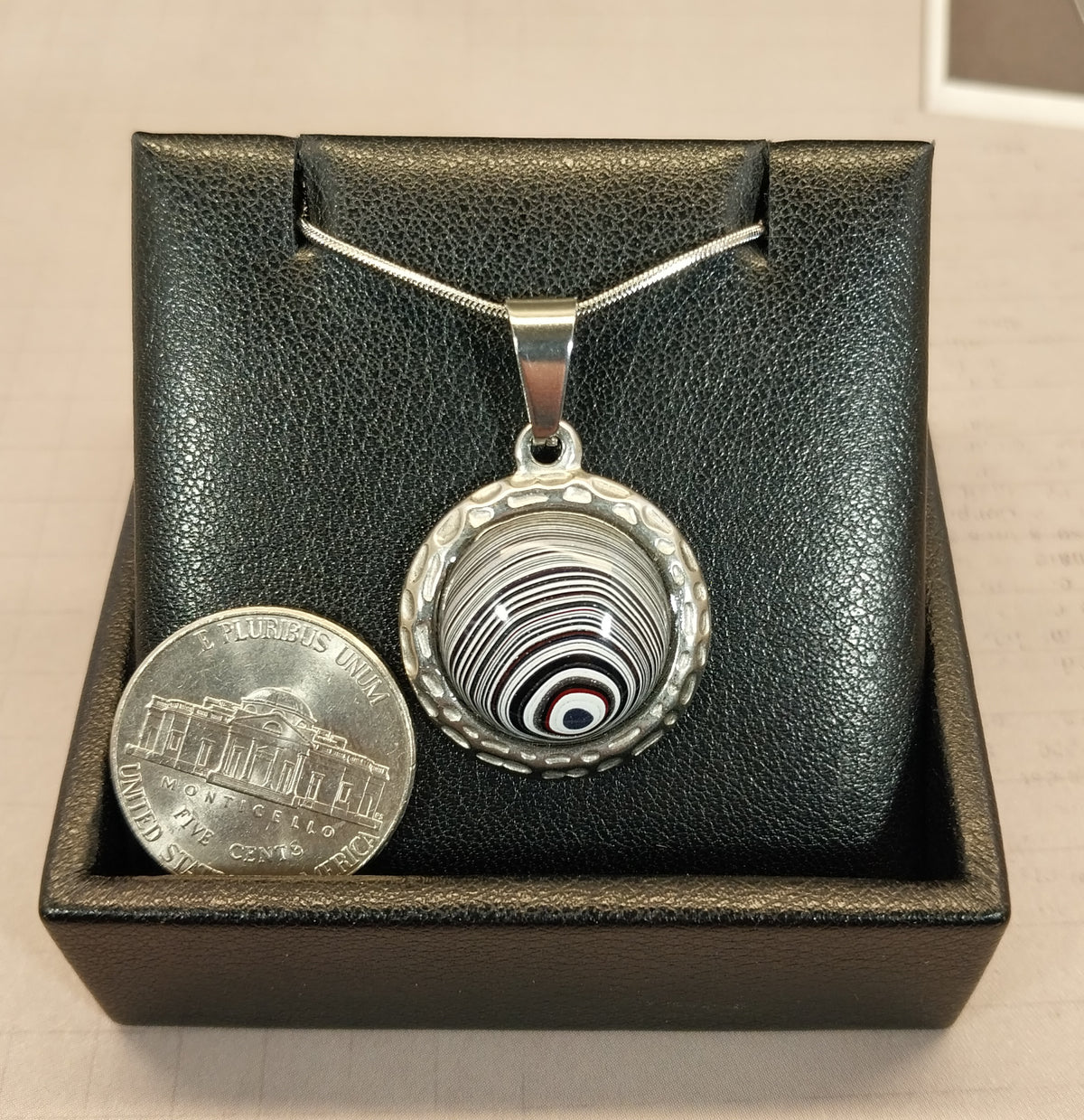 Michigan Fordite Necklace, Pick up Truck Fordite, Fordite Jewelry, Recycled Jewelry, Detroit Agate Necklace