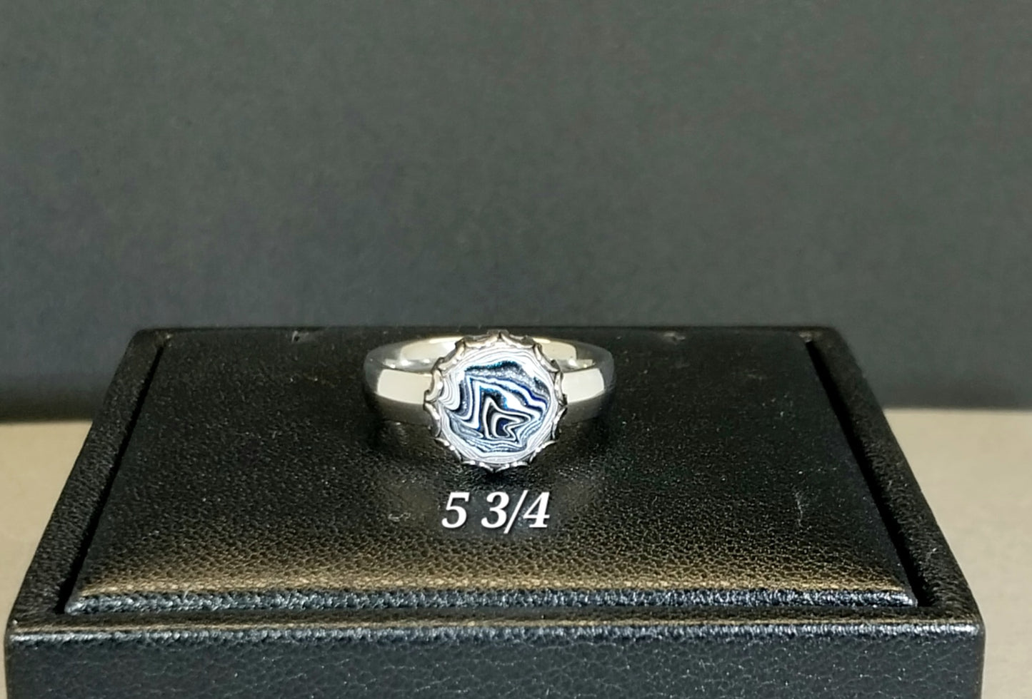 Fordite Stainless Steel Comfort Ring, Ohio Fordite, Pick your Size, ET310, Fordite Ring