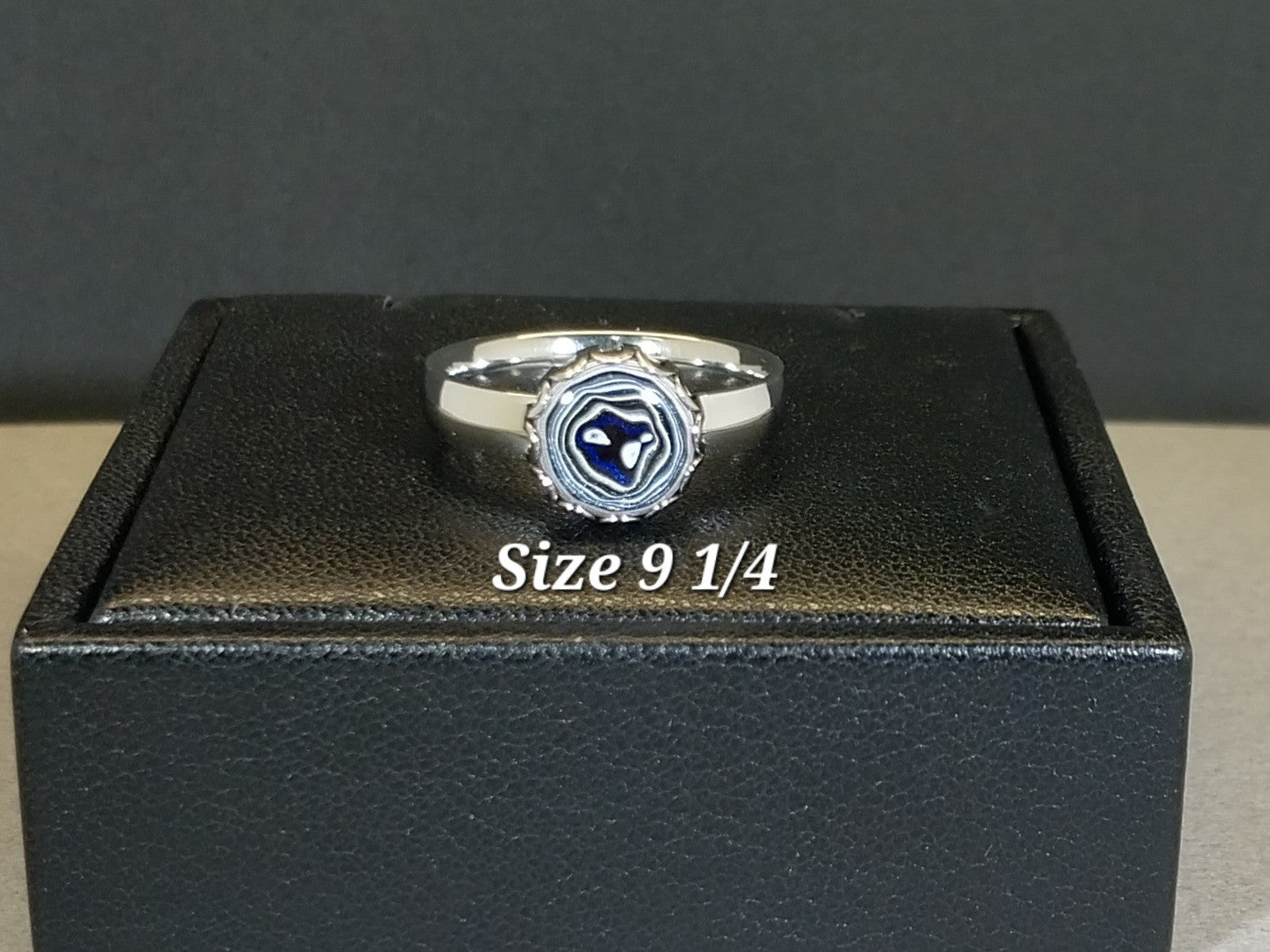 Fordite Stainless Steel Comfort Ring, Ohio Fordite, Pick your Size, ET310, Fordite Ring