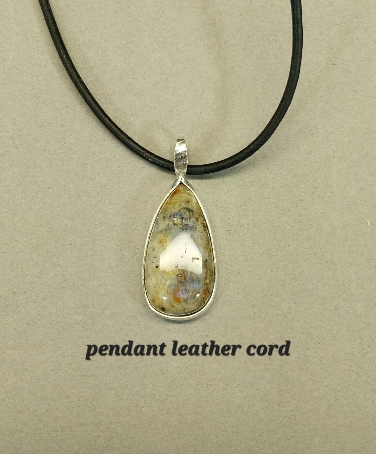 Wisconsin Moonstone Necklace, Sterling Silver, Blue Color Flash