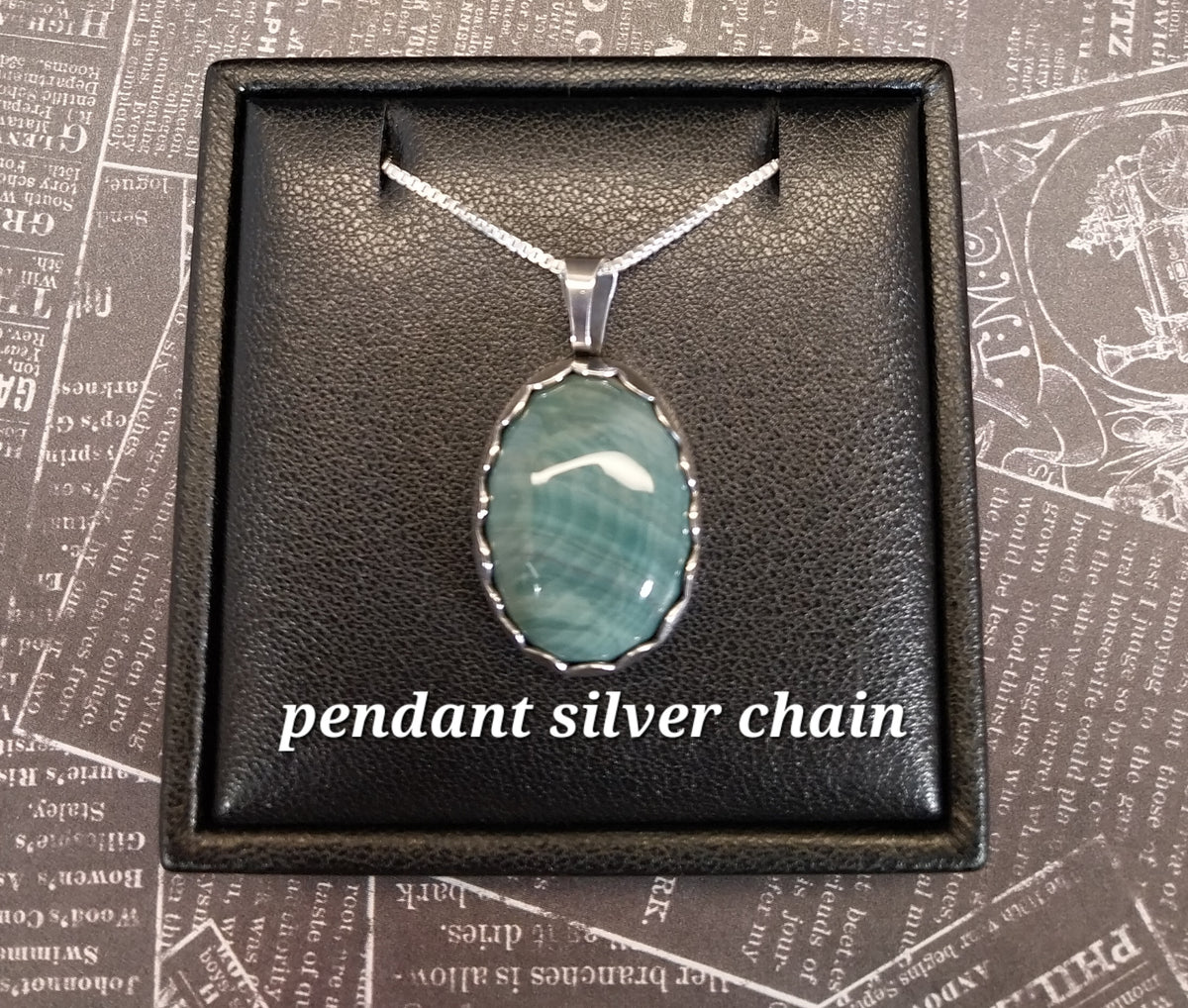 Orbicular Petrified Wood Necklace, Solid Silver Pendant, Gary Green Petrified Bog Wood from Oregon