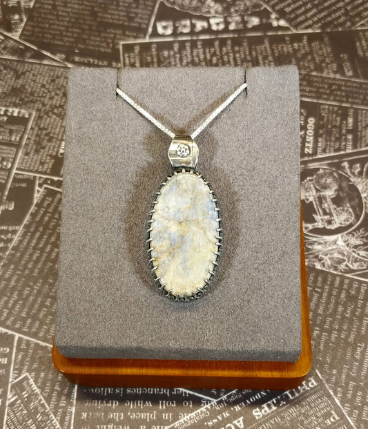 Wisconsin Moonstone Necklace in Solid Sterling Silver