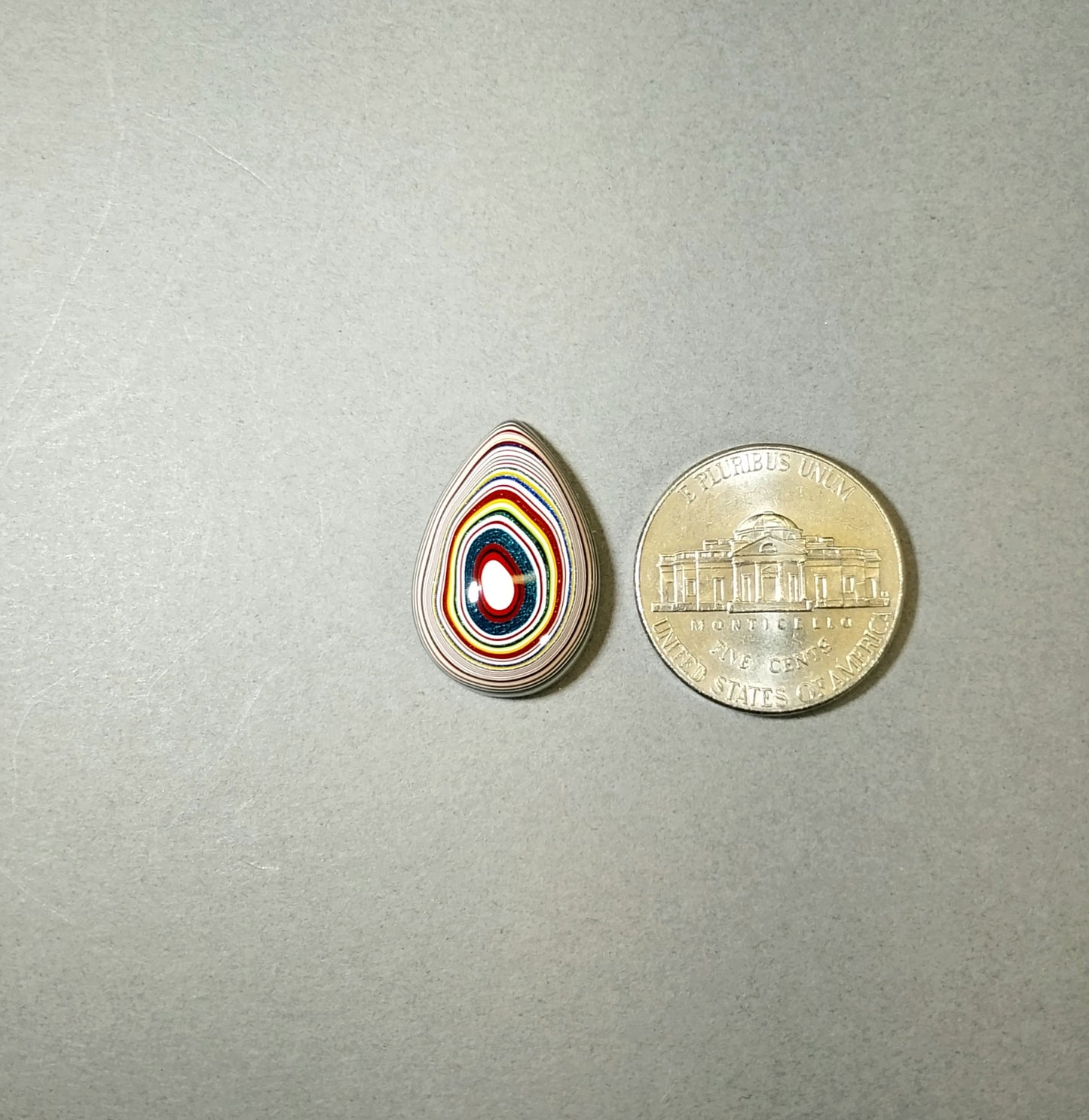 Fordite Cabochon Teardrop Shape Happy Agate Studio EB82